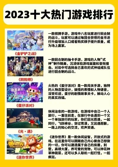 十大热门手游游戏推荐-热门手游激发旅行灵感